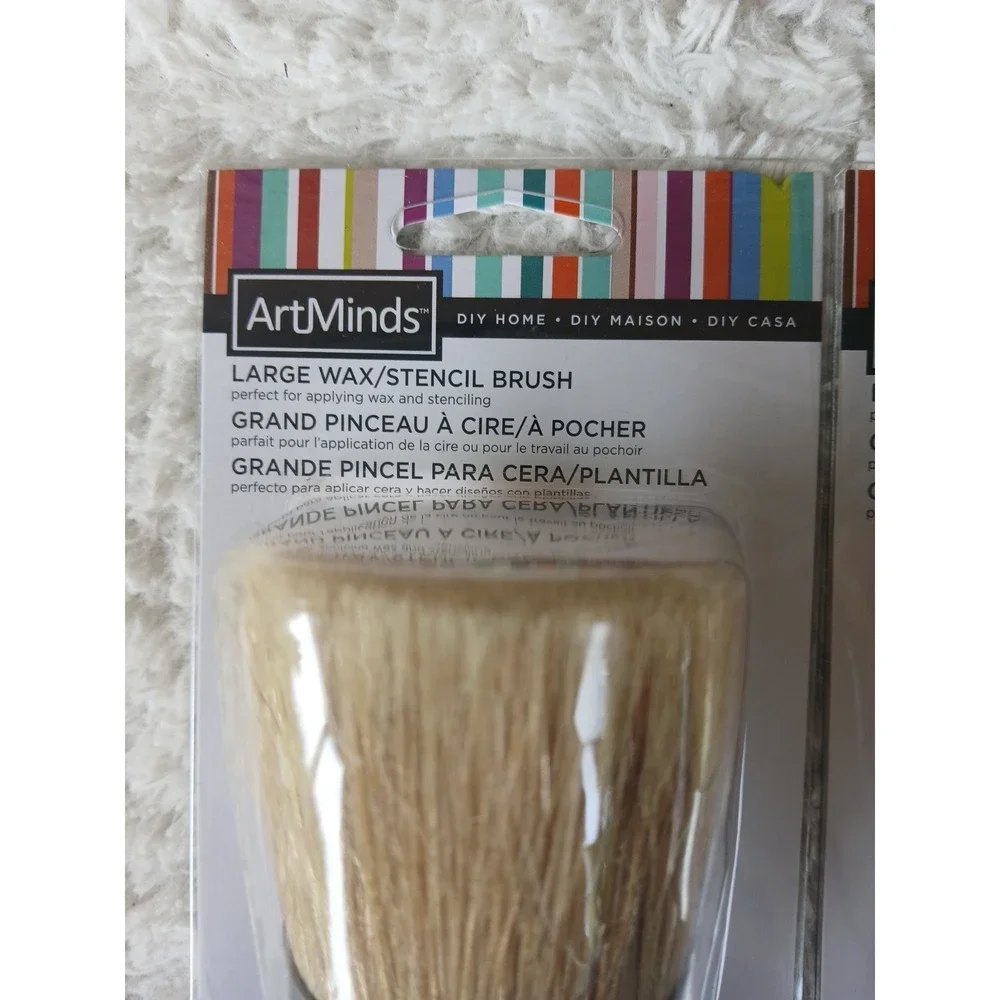 New ArtMinds Large 2in Wax/ Stencil Brushes Lot Of 3